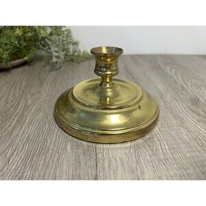 Vintage Solid Brass Candlestick Candle Holder Cottage Farm MCM